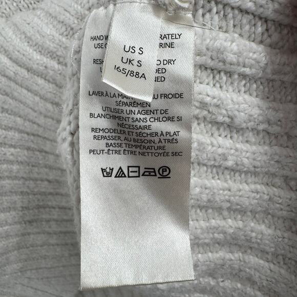 Free People Chunky Knit 3/4 Sleeve Pullover Sweater Womens S Off White Oversized - Picture 8 of 14